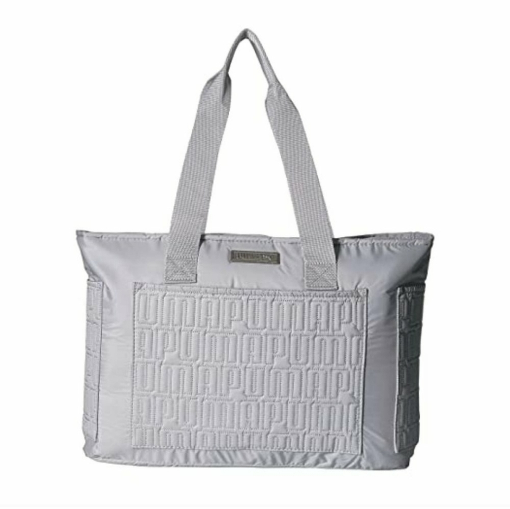 Puma Alpha Tote Quilted Logo bag Silver